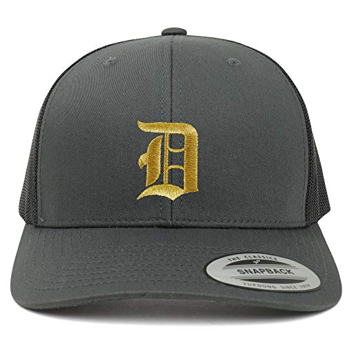 Gorra Trucker Retro con Bordado D Dorado miniatura 1