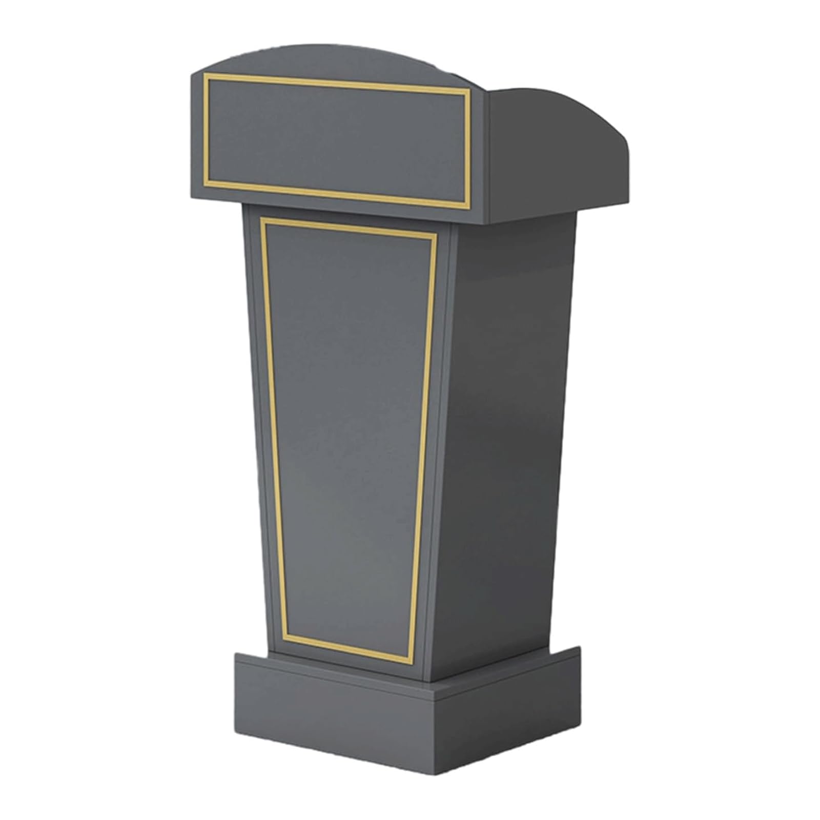 DUANHOZ Large Podium Church Lecterns Wooden Podium Stand Classroom Speech Debate Pulpits with Copper Strips Decorated Lecterns (A)