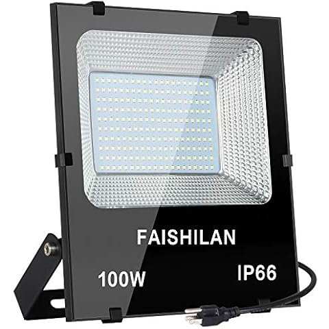 FAISHILAN 100W LED Flood Light Outdoor IP66 Waterproof Cover