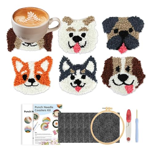 Kit punch needle decoration maison activité manuelle pour table basse