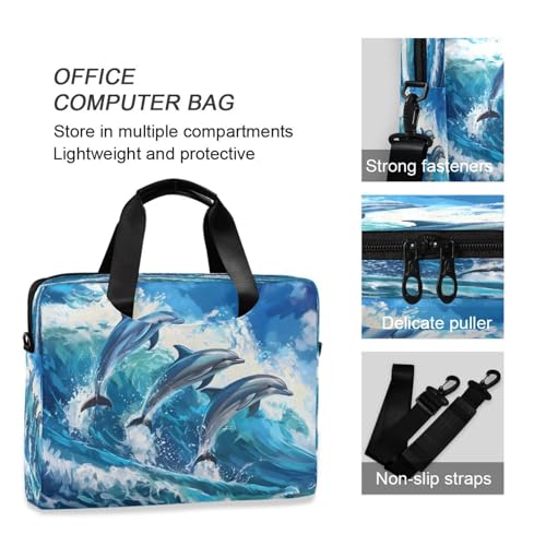 Bolsa para Laptop con diseño de delfines y olas miniatura 5
