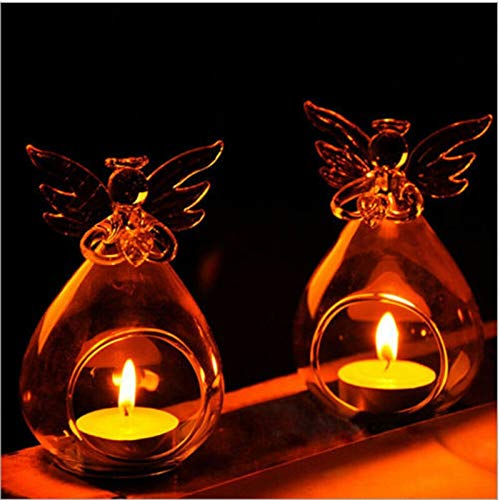 Acquire New Angel Glass Votive Crystal Table Stand Tea Light Candle Holder Candlestick Angel Shape Glass Candle Holder #TOP2