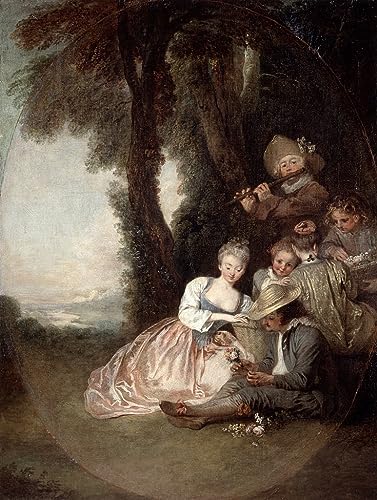 Cuadro cuadro sobre lienzo Concierto Champetre Watteau decoracion hogar