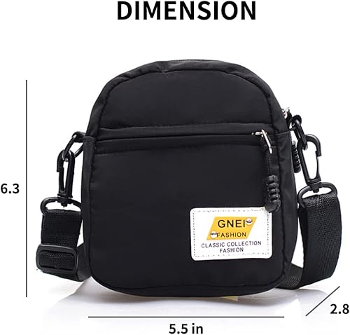 Miniatura 4 de Bolsos cruzados de nailon para mujer, bolso cruzado pequeño, monederos para mujer, bolso cruzado estético