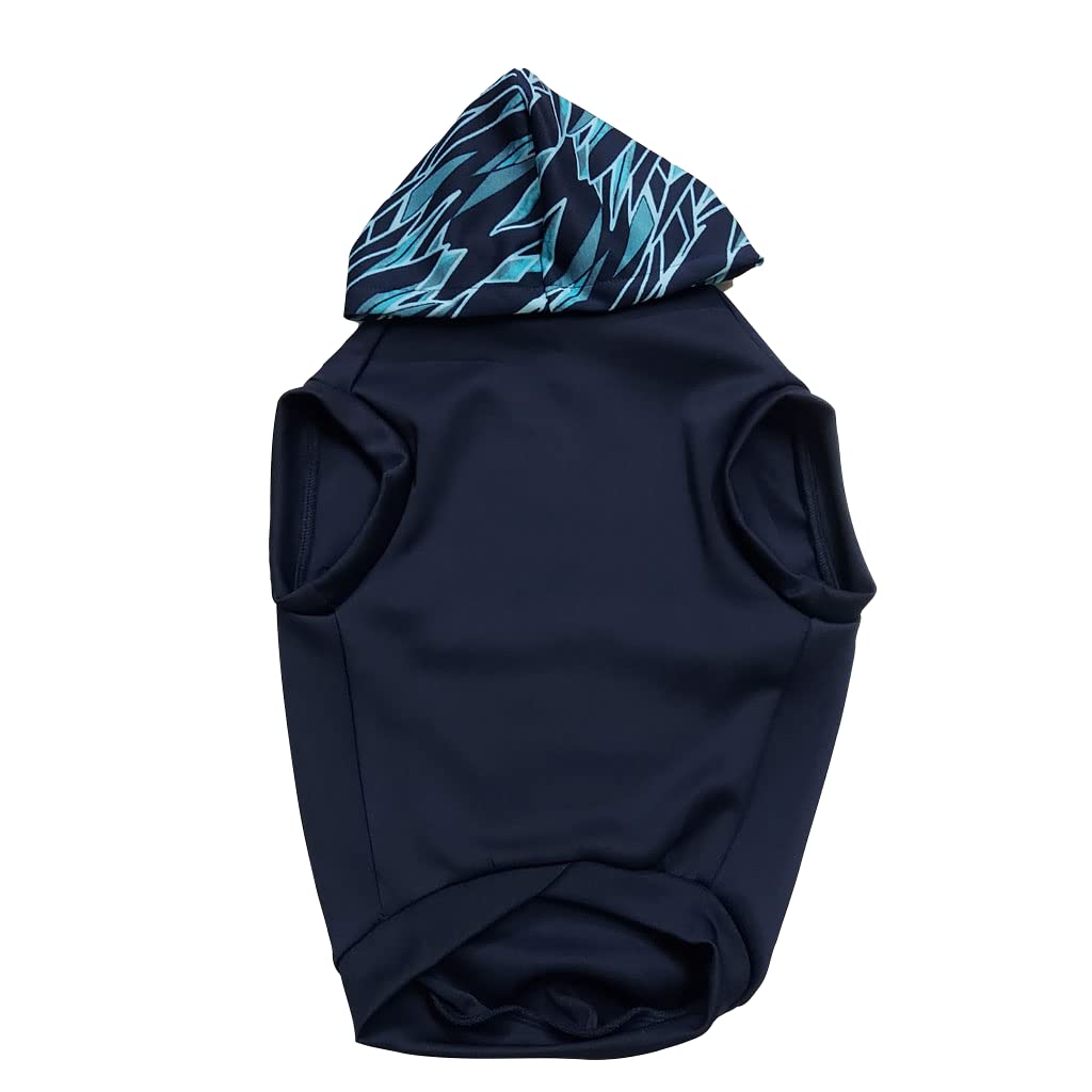 FETCHER Dark-Blue 'I Woof You So Much' Dry Fit Hoodie for Small Dogs (Small, Pack of One) 3