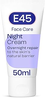 E45 Face Night Cream - Nourishing Night Moisturiser to Restore Skin Barrier – For Sensitive Skin & Eczema Prone Skin - Regenerative & Firming Night Cream - Perfume Free - Dermatologist Approved - 50ml