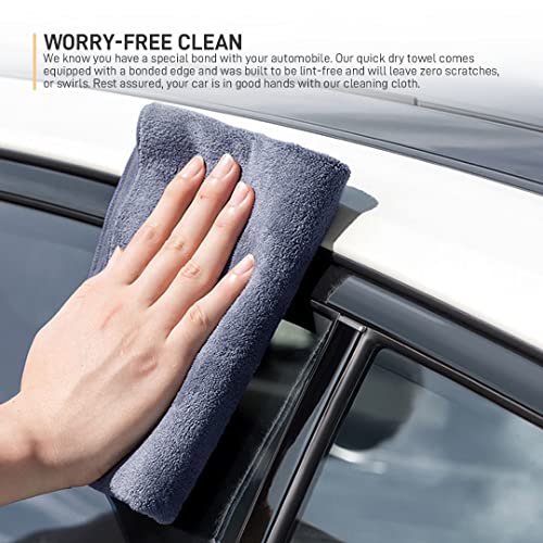 Image of Gizga Essentials Microfiber Cloth, 340 GSM, High Absorbent Automotive Microfibre Towels for Car Bike Cleaning Polishing Washing, Multipurpose Cloth for Laptop, Mobile Screen, Kitchen Cloth, 3 Unit