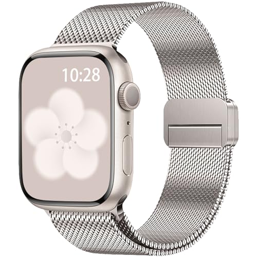 NicMool Metal Strap for Apple Watch 42mm 44mm 45mm 46mm 49mm, Magnetic Closure