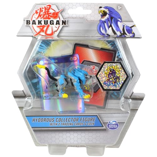 BAKUGAN Figuras de coleccionista con 2 tarjetas coleccionables y monedas de coleccionista, color azul oscuro