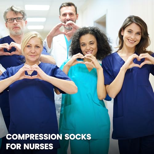 GoWith Unisex Black Merino Wool Graduated Compression Socks, 15-20 mmHg Thermal Travel Knee High Socks for Men & Women4