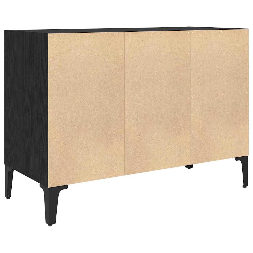 Zestaw szafek TV czarny, 69,5 x 30 x 50 cm, materiał drewnopochodny, montaż ścienny, z regałem, rustykalny, do salonu, nowoczesny uniwersalny stojak pod telewizor