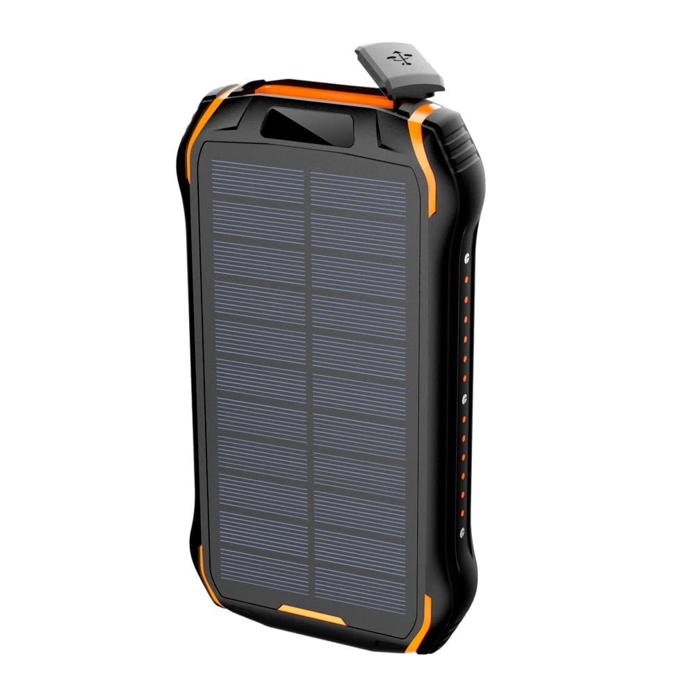 Vielseitige 26800mAh Smart Solar Powerbank: Wasserdichtes Solarladegerät mit USB-C, 2 Eingängen und 3 Ausgängen – Perfekter externer Akku für Smartphones, Handys und Tablets