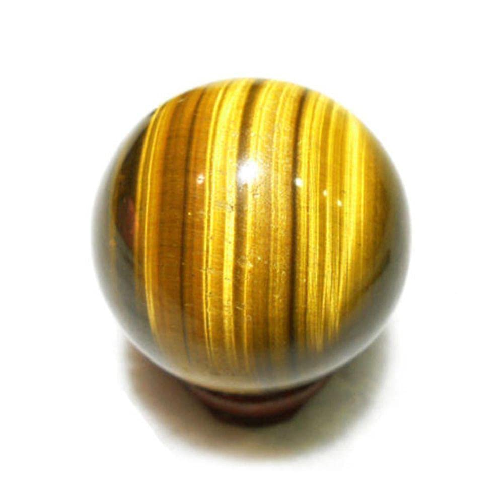TAOYUN 20mm Natural Yellow Tiger Eye Sphere Ball Jasper Quartz Ball Crystal Sphere Minerals Healing Crystal Stone Gemstone Home Decoration Ornaments Gifts