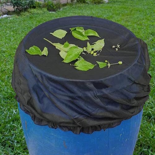 Mesh Cover For Rain Barrels, 60/90/100cm Rain Barrel Mesh Cover With Drawstring Water Butt Net RainBarrel Net Adjustable RainButtNet KeepMosquitos And Debris Out Of Your RainBarrel