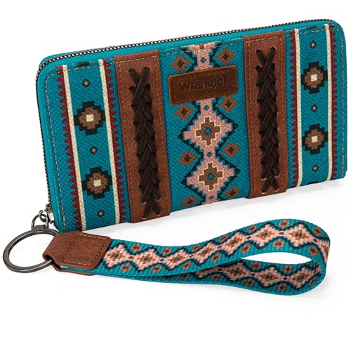 Image of X Wrangler Wristlet Western Wallet Boho Aztec Credit Card Holder for Women