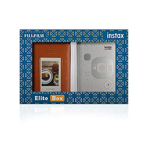 Image of Fujifilm Instax Mini Liplay Hybrid Instant Camera Elite Box Elegant Black, Compact & Fujifilm Instax Mini Rainbow Instant Film (Multi-Color, 10 Photos per Pack)