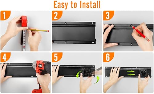 SMARTOLOGY Sistema de estante de gancho extra S, un paquete, para utilidades de fregona y más (1)