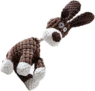 HONMEET 1pc Pet Teething Toys Bunny Plushie Rabbit Chew Toy Outdoor Toy Stuffed Animals Toy Pet Bite Toy Pet Tooth Cleaner Dog Plush Toys Pet Training Toy Pet Chew Toy Bite Resistant Knot