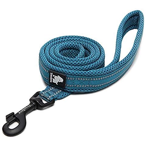 TRUE LOVE Dog Leash Puppy Walking Lead Pet Chain Padded Reflective Night Safe Rope Length 110cm TLL2111(Blue,M) Cover