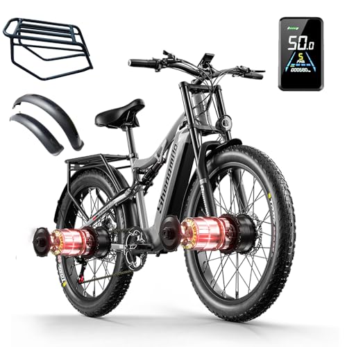Shengmilo-S600 E-Bike mit Zwei Motoren für Erwachsene, 17,5 Ah 840 Wh...