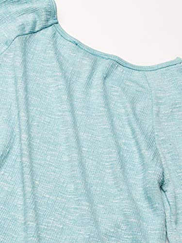 Amy Byer Girls' Lattice Sleeve Tie Front Top2