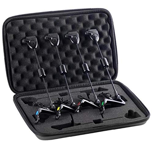 4pcs Alarma De La Pesca Conjunto Tensor De Pesca Herramientas Indicador Iluminada Llevado Mordedura De Alarma Línea Signaler