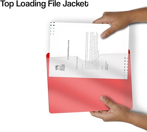 Miniatura 5 de Doctor Stuff - Paquete de 50 carpetas de archivos de plástico de vinilo con bolsillos cerrados, tamaño carta, chaqueta de trabajo de carga frontal