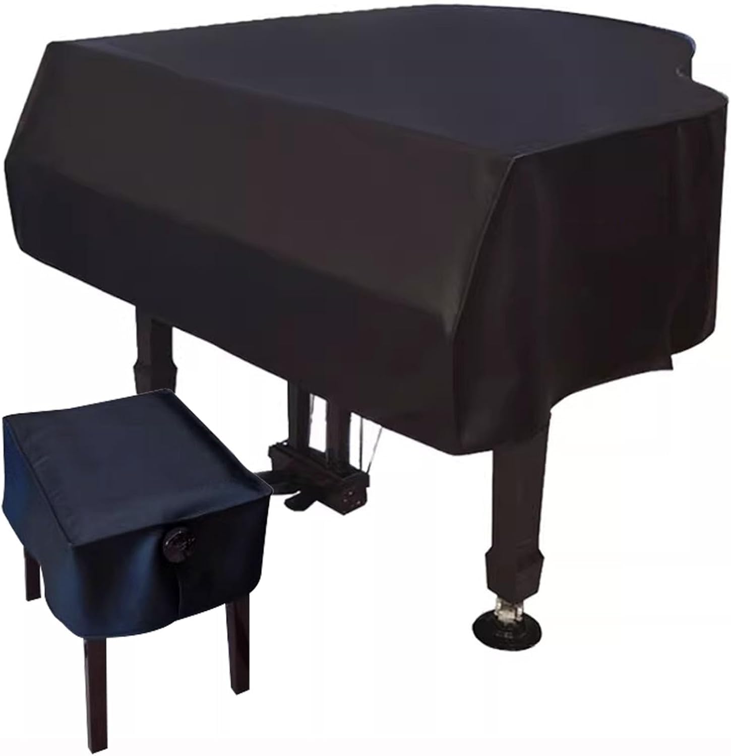 Copertura in pelle per pianoforte a coda – Copertura impermeabile per pianoforte a coda e sgabello per bambini, per protezione solare, adatta a 200 cm