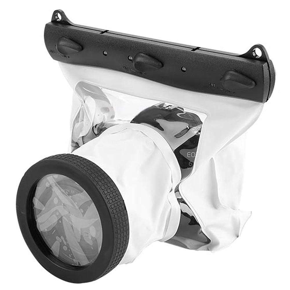 Sxhlseller Bolso Impermeable de la Carcasa de la Cámara, Bolso Seco Universal del Estuche de Dving Submarino para Cámaras DSLR(Blanco)