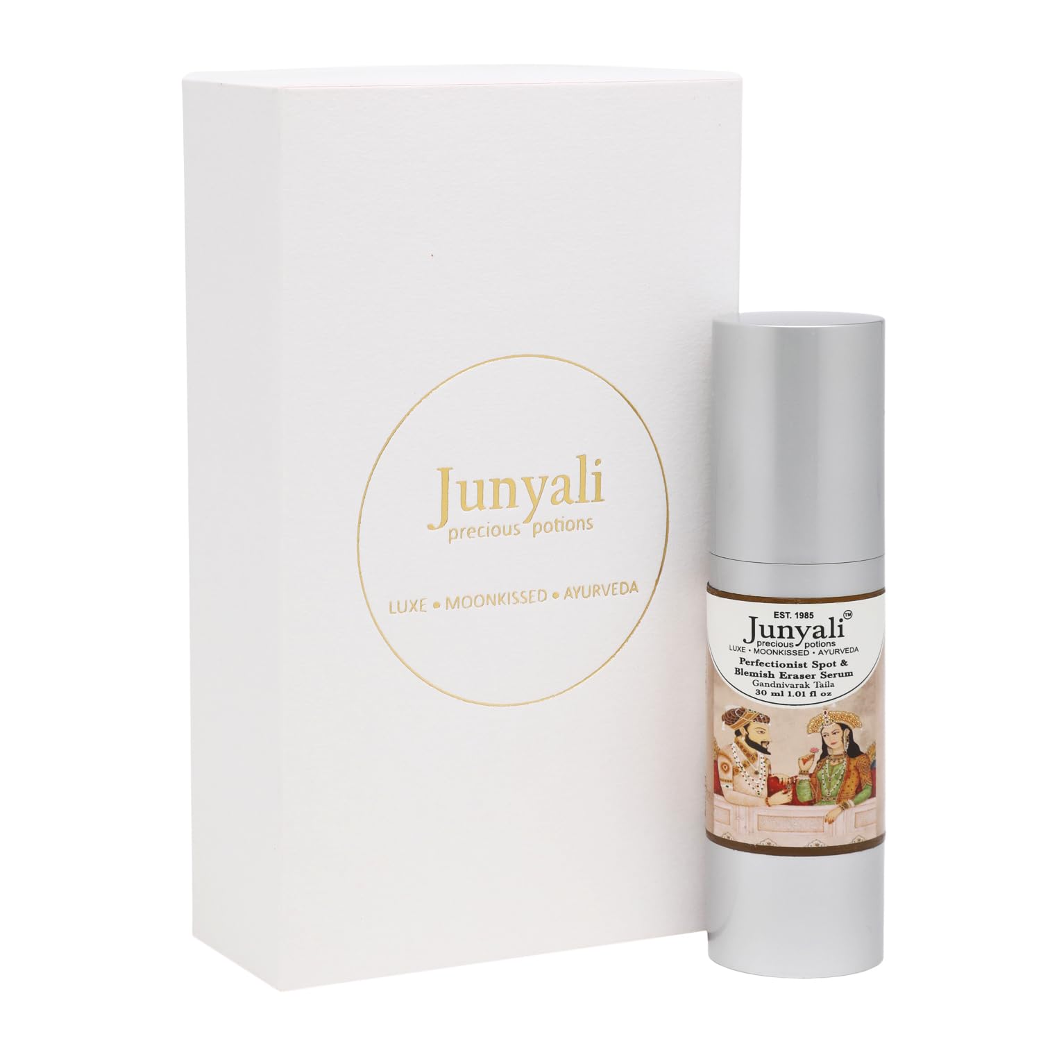 Junyali Perfectionist Spot Blemishes Eraser Serum | Gandnivarak Taila - 30ml Tea Tree, Neem Oil, & More - Targets Blemishes, Nourishes Skin for Combination, Oily & Blemish-Prone Skin 2