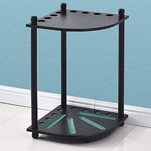 Hardwood Pool Cue Rack – Corner Floor Billiard Cue Holder, Freestanding Stand for Game Rooms, Bars & Clubs