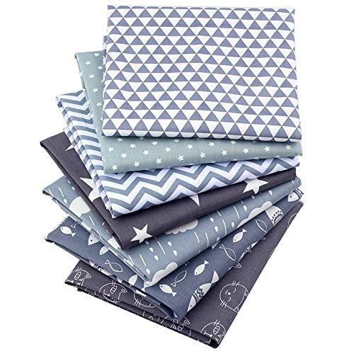 Aubliss A-01 50Pcs 100% Cotton Fabric Bundle 9.84 Inch X 9.84 Inch (25Cm X 25Cm) Precut Fat Squares Sheets Printed Floral Sewing Supplies thumb #4