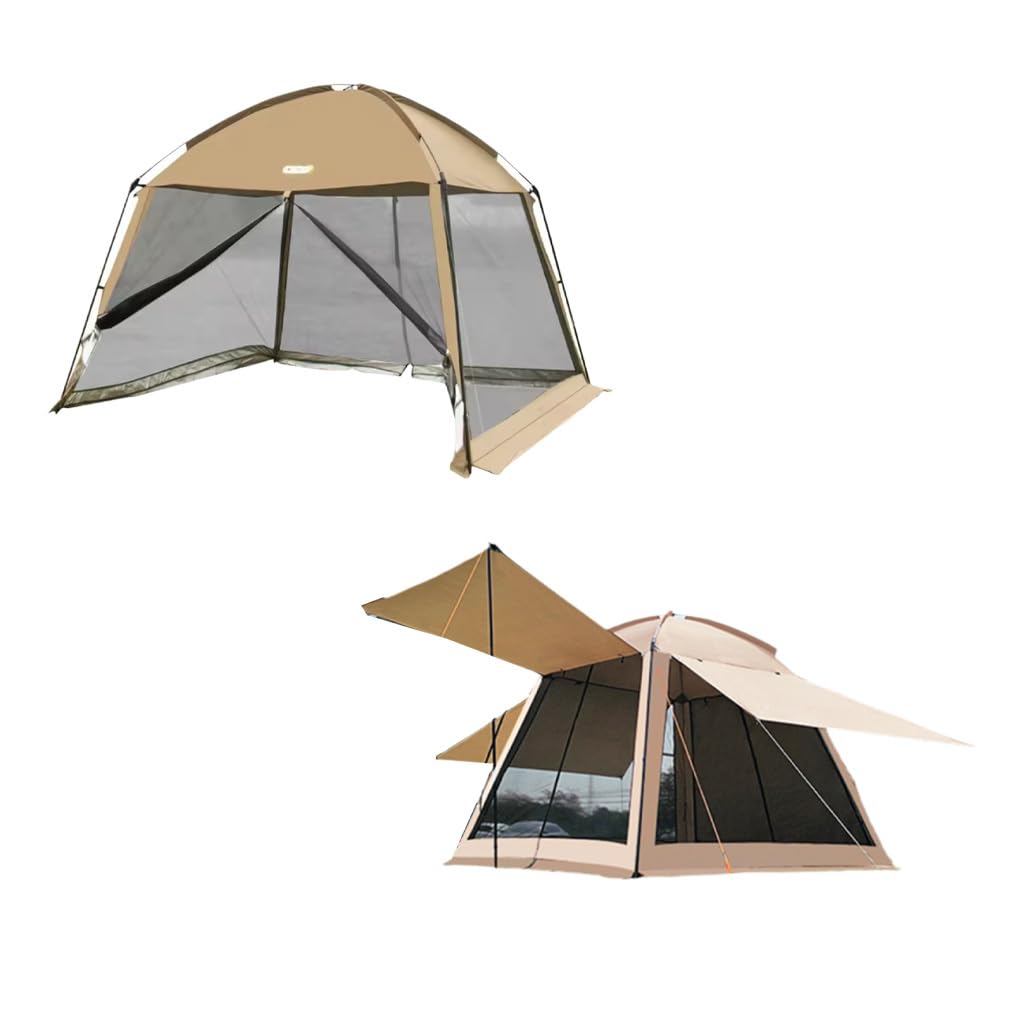 Tenda da campeggio impermeabile, facile da montare, tipo2 | appassionati di campeggio all'aperto, con protezione UV e tendalino parasole.