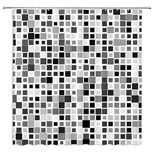 TITINGLUCK Mosaik Muster Wohnkultur Duschvorhang Kinder Badezimmer Duschvorhang Badewanne Trennwand Küche Wasserdichter Vorhang 153x239cm/60x94in(WxH) – Bild 4