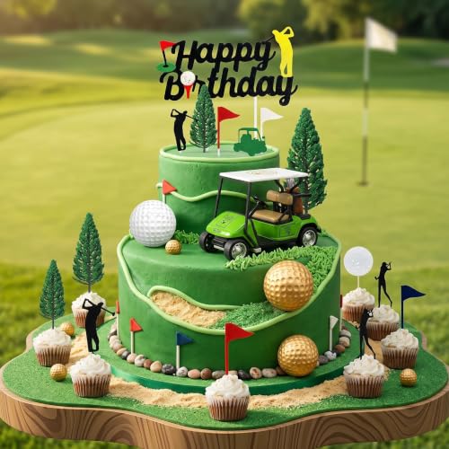Golf Cake Decoration Heading for the Green Cake Topper