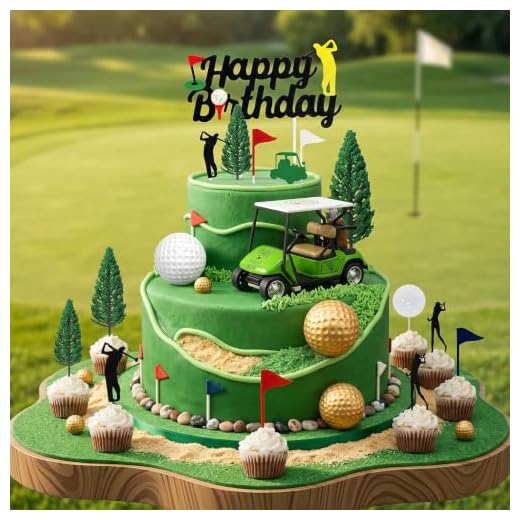 Golf Cake Decoration Heading for the Green Cake Topper Golf Themed Cake Decorations Golf Party Supplies Golf Party Favors Golf Birthday Decoration