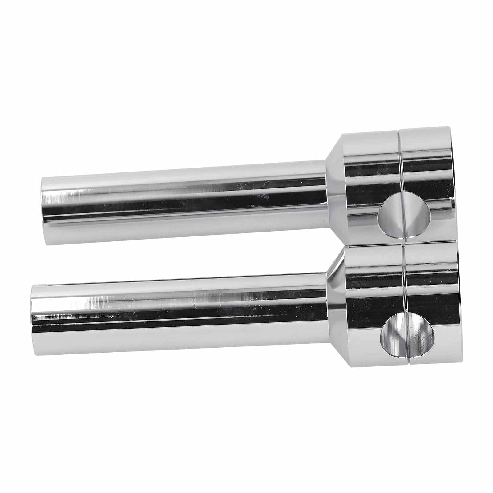 KIMISS Abrazaderas para Elevadores de Manillar de 25 Mm, Kit de Adaptador de Abrazadera de Montaje de Elevadores de Barra de Manillar de Aleación de Aluminio para Motocicleta (cromo)