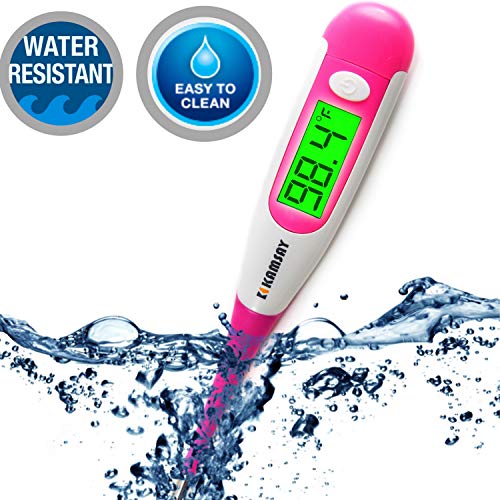 [ 2020 Thermometer ] Best Digital Medical Thermometer for Fever - Oral and Rectal Thermometer for Children Adults and Baby - Flexible Waterproof Tip -Large Lighted Display - Fast Readings  - Thumbnail 3