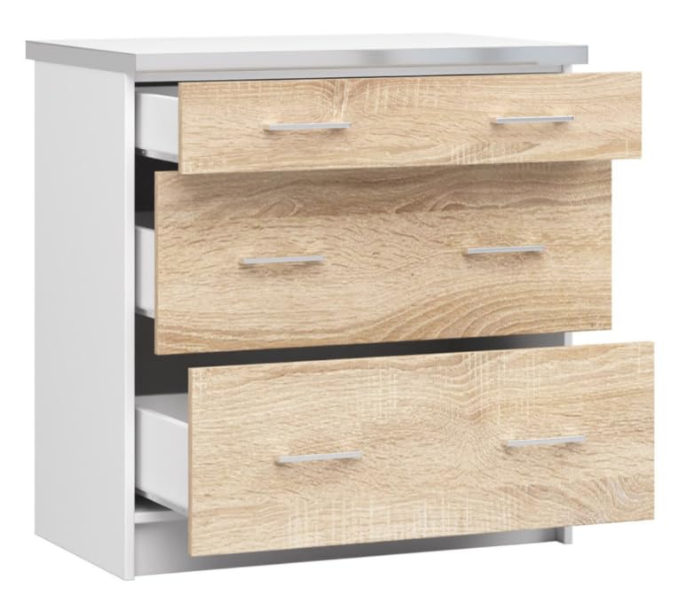 BDW Armoire de Cuisine S80 D2 - Meuble Cuisine 2 Portes - Buffet - Comptoir Inclus - Système Lima - Spacieux et Confortable - Durable et Fiable - Panneau...