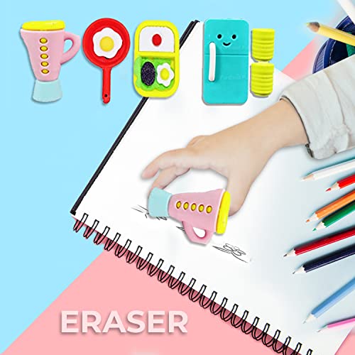 Image of FunBlast Eraser for Kids - Kitchen Set Theme Erasers Set for Kids, Stationary Kit for Kid, Rubber for Girls, Kawaii Eraser, Fancy Erasers for Birthday Return Gift (6)
