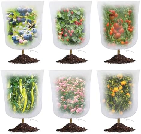 Best Bushes for Birds You Didn’t Know Would Attract Them 7 Bird Netting for Blueberry Bushes - 6Pcs Garden Netting Pest Barrier with Drawstring,Garden Plant for Vegetables Fruits Tree Cicada Netting for Trees (6,32x32inch/6PACK)