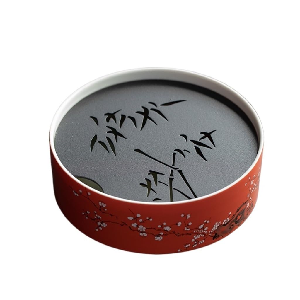 GTHTUHFD Kung Fu Tea Tray Ceramic Round Tea Tray Office Dry Brewing Tray Chinese Kung Fu Tea Set Household Teapot Base Tea Room Tray