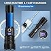 taoquwe Flashlights High Lumens LED Rechargeable, 99,000 Lumen Super Bright Flashlight High Power USB Flash Light,Waterproof Handheld LED Flashlight for Camping Hiking