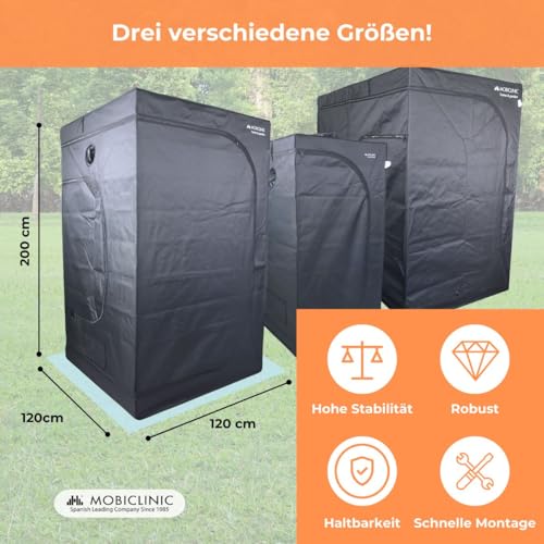 Zelsius Growzelt "MyHomeGrow" Grow tent | Indoor Growbox | schwarz grün | Growroom Growschrank Darkroom Pflanzenzelt Gewächshaus Zuchtzelt (40 x 40 x 160 cm) 6 Zelsius Growzelt "MyHomeGrow" Grow tent | Indoor Growbox | schwarz grün | Growroom Growschrank Darkroom Pflanzenzelt Gewächshaus Zuchtzelt (40 x 40 x 160 cm) – Bild 6