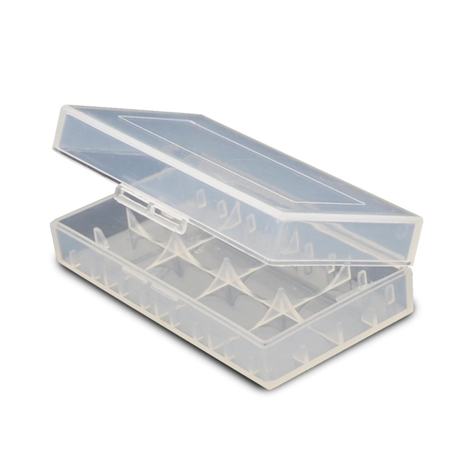 Boîte de rangement en polypropylène transparent idéale pour le stockage de piles au lithium 26650 - Boîte de rangement sécurisée - Boîte de rangement en polypropylène transparent