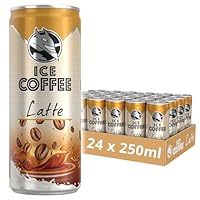 HELL Ice Coffee Latte | 24 x 250 ml Dosen Multipack | 40 mg/100 ml Koffein | enthält echte Arabica & Robusta Kaffeebohnenextrakte | 75% UHT-Milch | Konservierungsstofffrei | Eiskaffee | trinkfertig