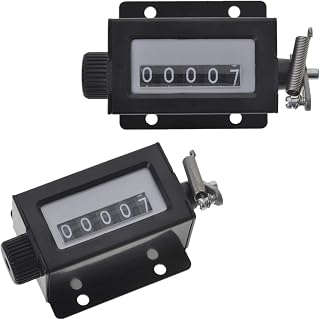 TopTie 2 PCS 5 Digit Pulling Counters, Mechanical Pulling Stroke Counters for Instrument