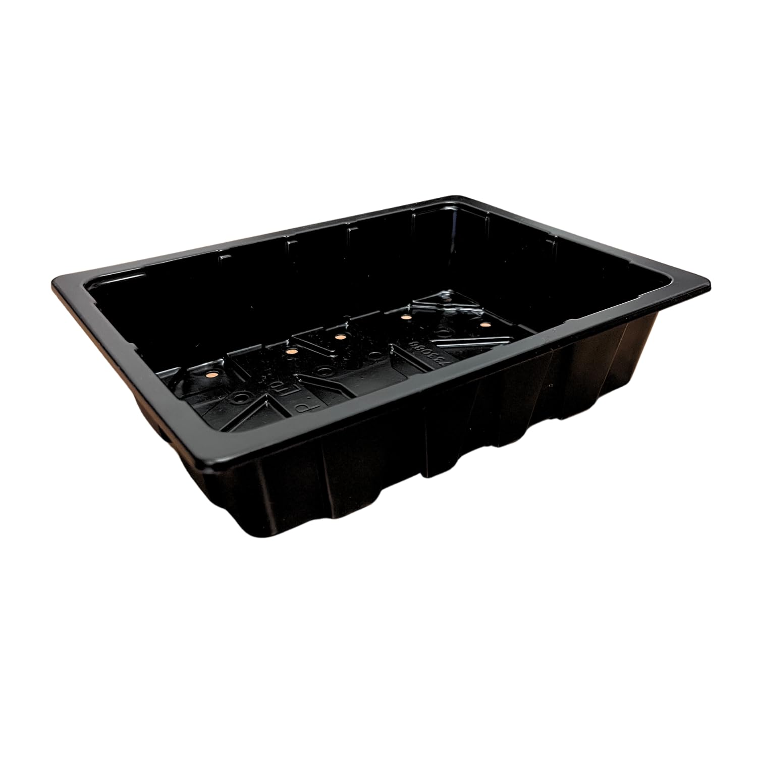 Nutley's Black Half Size Seed Trays With Drainage Holes (3)