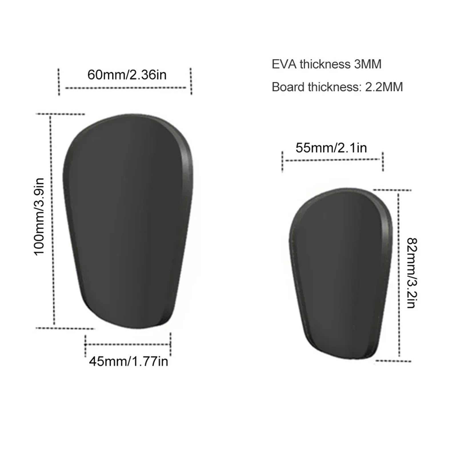 2-10 Pares de espinilleras Resistentes al Desgaste y con absorción Impactos, miniprotectores piernas for fútbol, ​​espinilleras Entrenamiento, ​​caña para Adultos