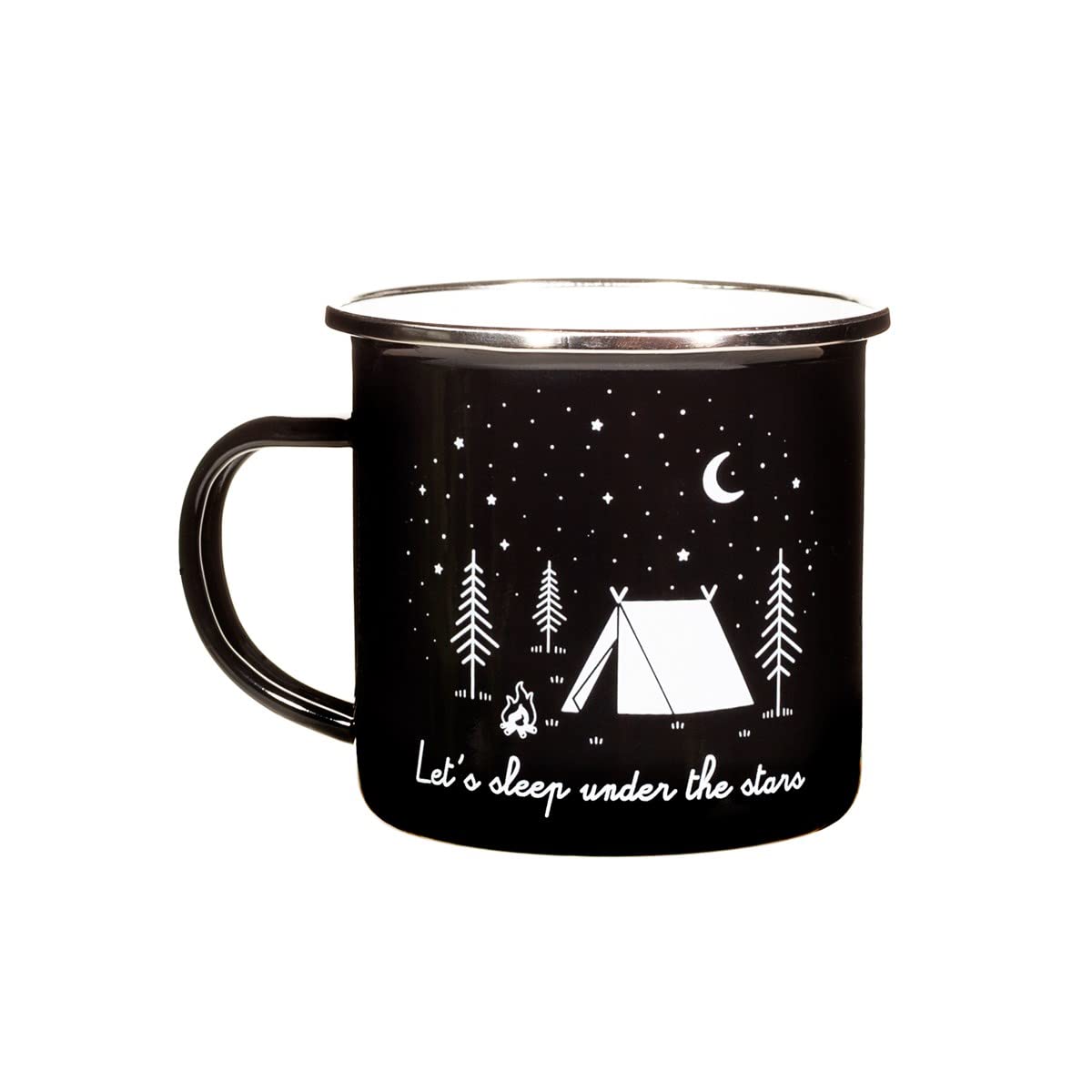 Sass & Belle Under The Stars Enamel Mug Black